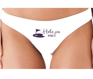 Hole In One - Funny Golf - White Thong
