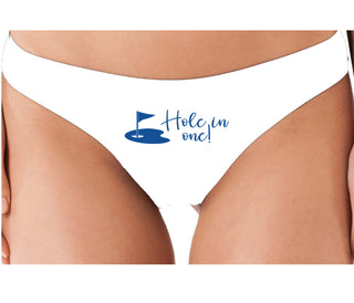 Hole In One - Funny Golf - White Thong