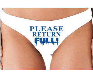 Please Return Full - White Thong