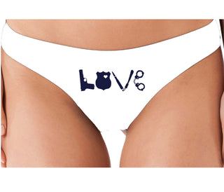 Police Love - White Thong