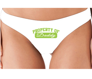 Property Of Daddy - Athletic Look - White Thong