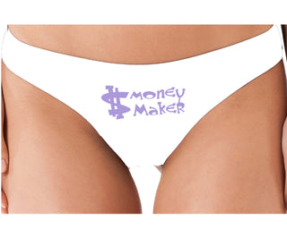 Money Maker - White Thong