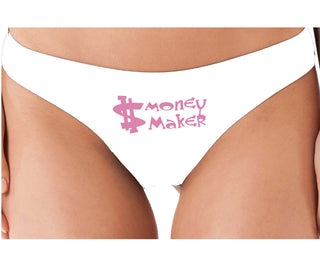Money Maker - White Thong