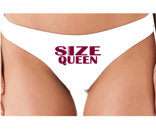 Size Queen - White Thong