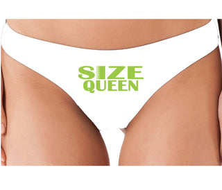 Size Queen - White Thong
