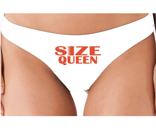Size Queen - White Thong