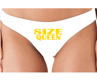 Size Queen - White Thong