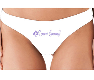 Snow Bunny - Queen of Spades - White Thong