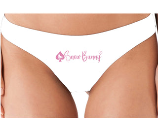 Snow Bunny - Queen of Spades - White Thong