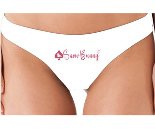 Snow Bunny - Queen of Spades - White Thong