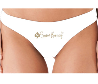 Snow Bunny - Queen of Spades - White Thong