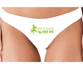 Save A Broom - Ride Me - Witch - White Thong