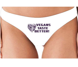 Vegans Tastes Better - White Thong