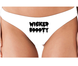 Wicked Boooty - White Thong