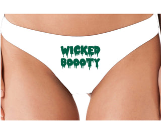 Wicked Boooty - White Thong