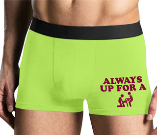 Always Up For A Threesome - Yellow Boxer Brief