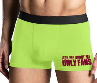 Ask Me About My Only Fans - Yellow Boxer Brief