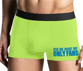 Ask Me About My Only Fans - Yellow Boxer Brief