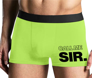 Call Me Sir - Yellow Boxer Brief