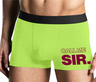 Call Me Sir - Yellow Boxer Brief