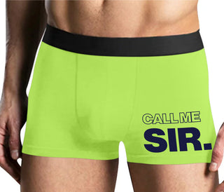 Call Me Sir - Yellow Boxer Brief