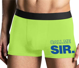 Call Me Sir - Yellow Boxer Brief