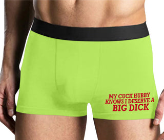 My Cuck Husband Knows I Deserve A Big Dick - Yellow Boxer Brief