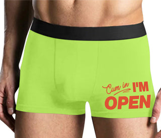 Cum In I'm Open - Yellow Boxer Brief