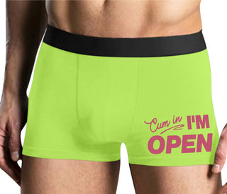 Cum In I'm Open - Yellow Boxer Brief
