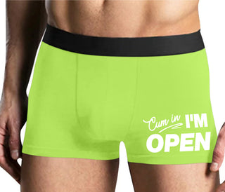 Cum In I'm Open - Yellow Boxer Brief