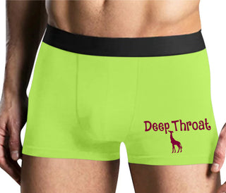 Deepthroat - Funny Giraffe Logo - Yellow Boxer Brief