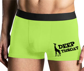 Deep throat - Giraffe Funny Logo - Yellow Boxer Brief