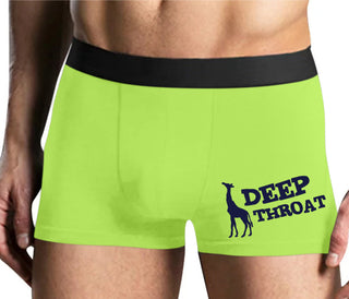 Deep throat - Giraffe Funny Logo - Yellow Boxer Brief