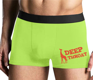 Deep throat - Giraffe Funny Logo - Yellow Boxer Brief