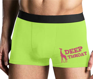 Deep throat - Giraffe Funny Logo - Yellow Boxer Brief