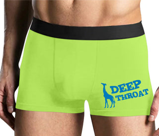 Deep throat - Giraffe Funny Logo - Yellow Boxer Brief