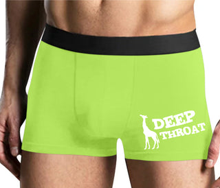 Deep throat - Giraffe Funny Logo - Yellow Boxer Brief