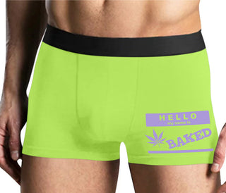 Hello My Name Is Baked - Yellow Boxer Brief