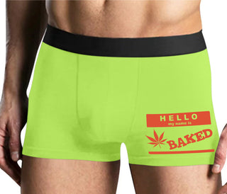 Hello My Name Is Baked - Yellow Boxer Brief