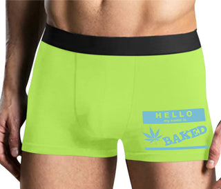 Hello My Name Is Baked - Yellow Boxer Brief