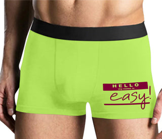 Hello My Name Is Easy - Yellow Boxer Brief