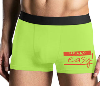 Hello My Name Is Easy - Yellow Boxer Brief