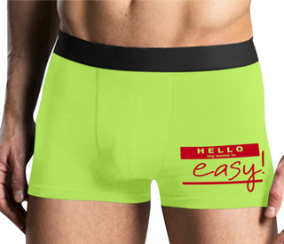 Hello My Name Is Easy - Yellow Boxer Brief