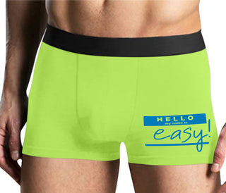 Hello My Name Is Easy - Yellow Boxer Brief