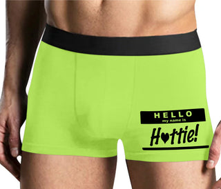 Hello My Name Is Hottie - Yellow Boxer Brief