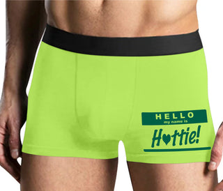 Hello My Name Is Hottie - Yellow Boxer Brief