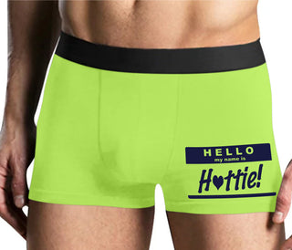 Hello My Name Is Hottie - Yellow Boxer Brief
