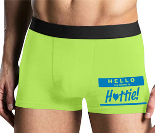 Hello My Name Is Hottie - Yellow Boxer Brief