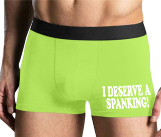 I Deserve A Spanking - Yellow Boxer Brief