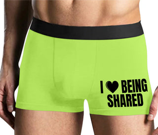 I Love Being Shared - Yellow Boxer Brief